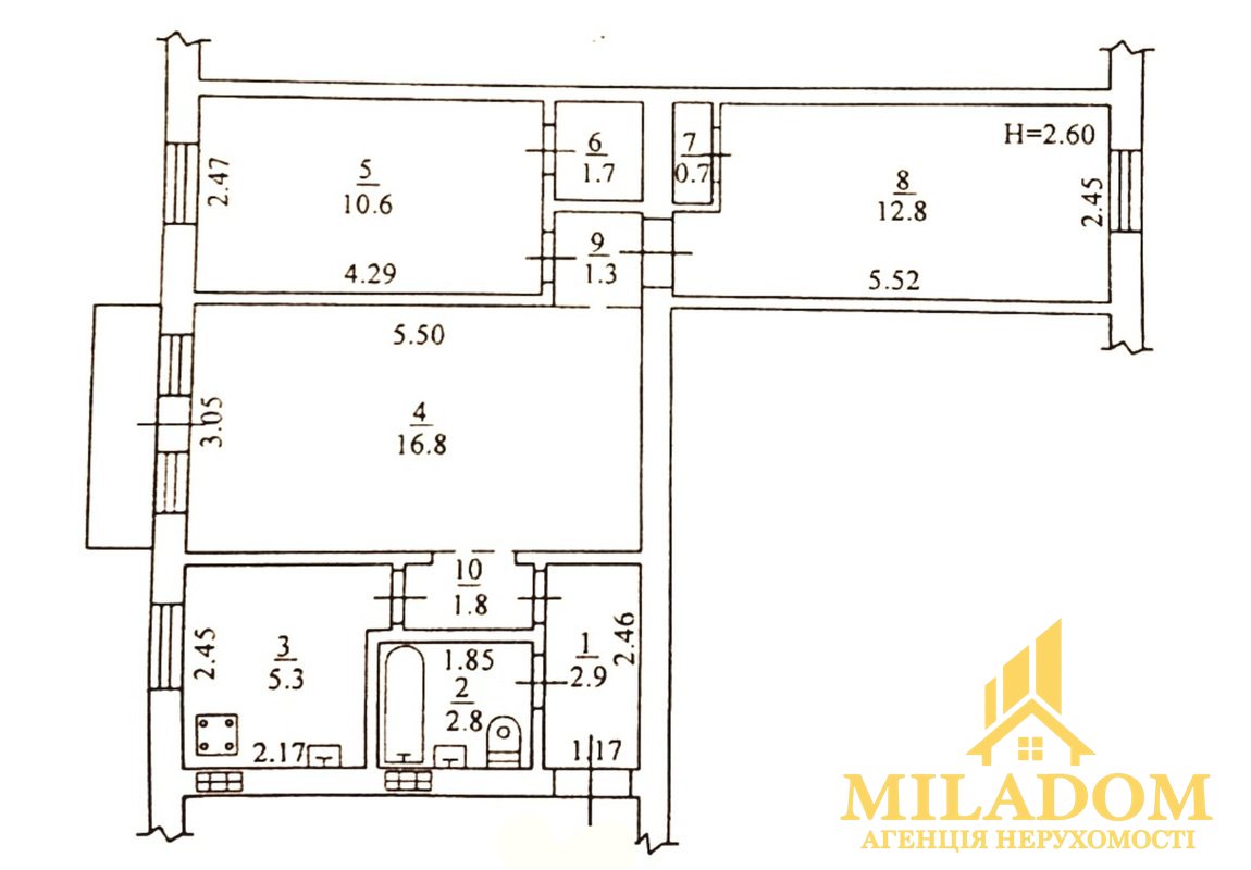 Продаж квартири 3-кімн., 56 м², Київський — фото 14