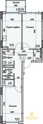 Продається 2-кімнатна квартира 66 м² у ЖК «Простір на Донського» на Великому Фонтані — фото 7