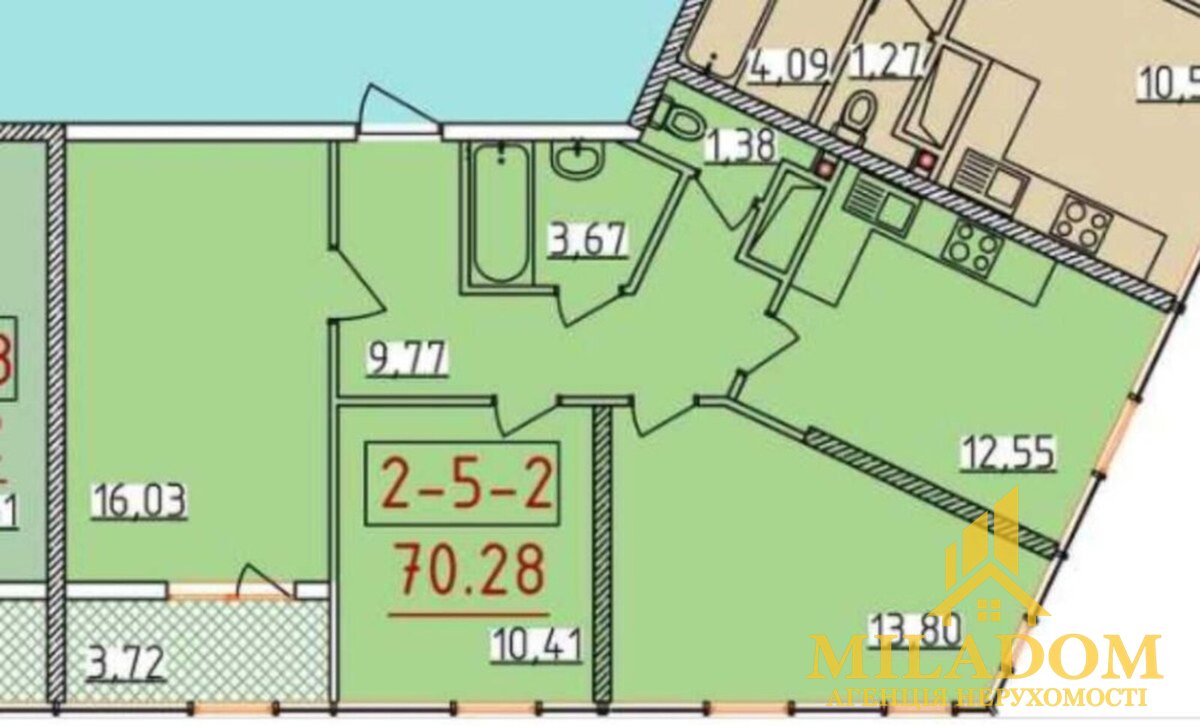 Продаж квартири 3-кімн., 71 м², Приморський — фото 2