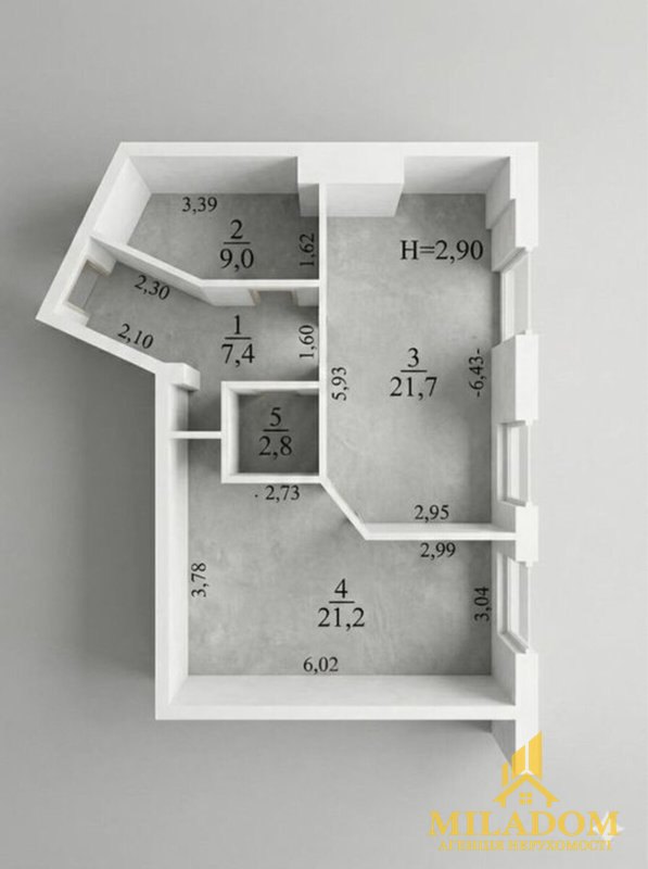 Sale apartments 2-room, 61 м², Приморський — photo 3