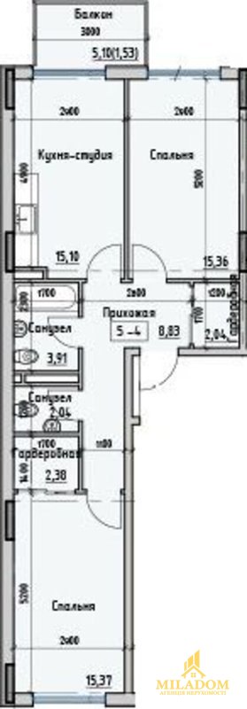 Продаж квартири 2-кімн., 66 м², Київський — фото 7