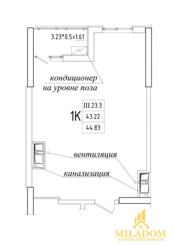 Продаж квартири 1-кімн., 45 м², Приморський — фото 4
