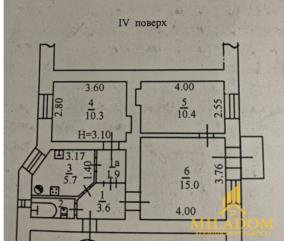 3-кімнатна квартира, 49 м² на вул.  Великій Арнаутській. — фото 5